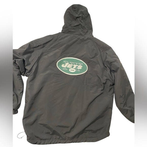 New York Jets NFL Men’s Reversible Hoodie Jacket XL Football Black/ Green NYJ - Picture 2 of 7